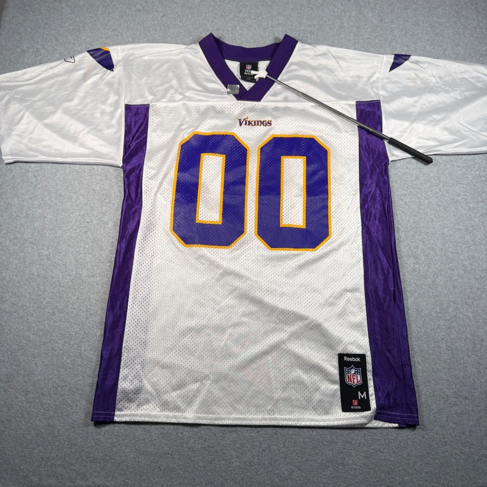 Reebok Minnesota Vikings NFL Football Jersey White Purple 00 Mens Medium